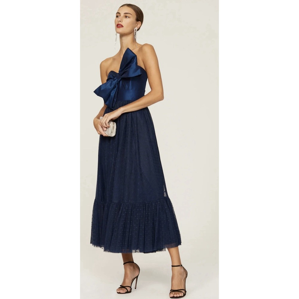 Hutch Navy Blue Midi Dress